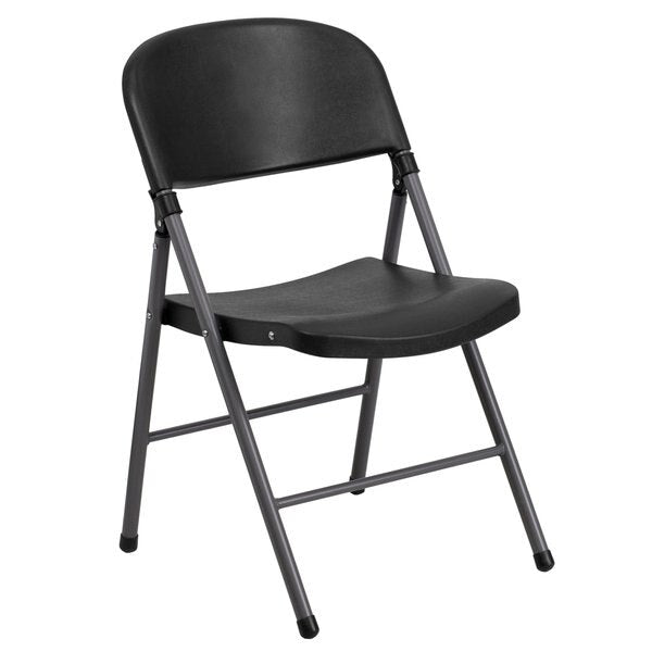 Black Plastic Folding Chair