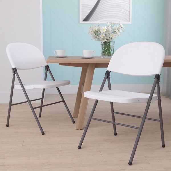 White Plastic Folding Chair