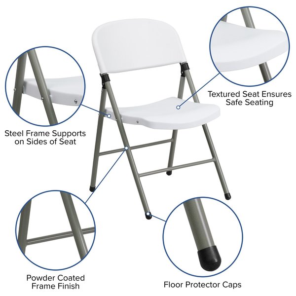 White Plastic Folding Chair