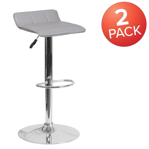 Gray Vinyl Barstool