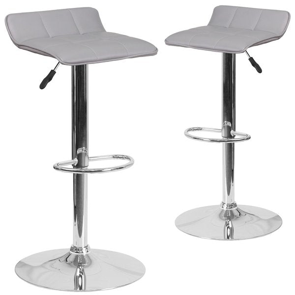 Gray Vinyl Barstool