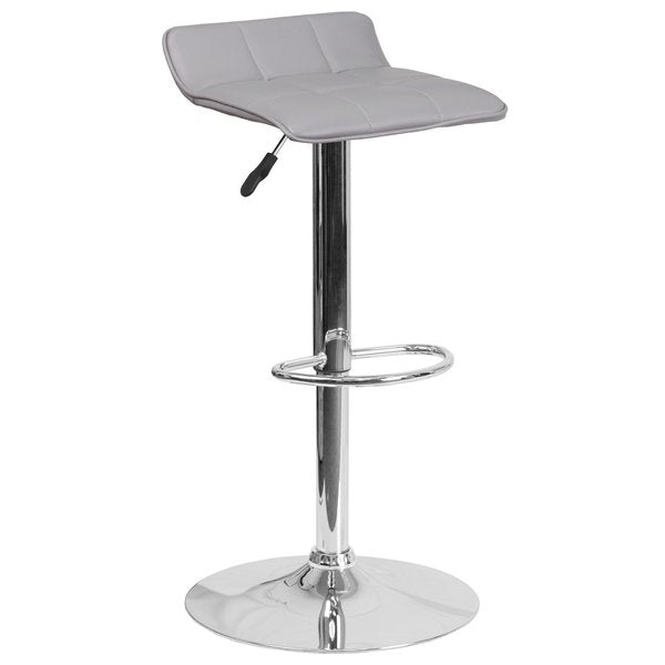 Gray Vinyl Barstool