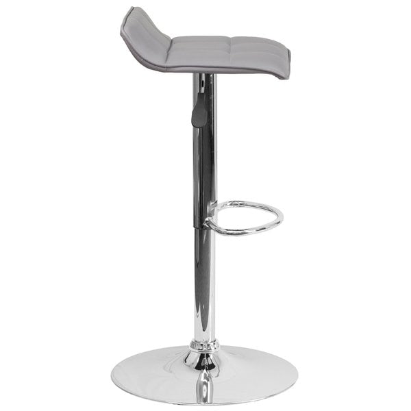 Gray Vinyl Barstool