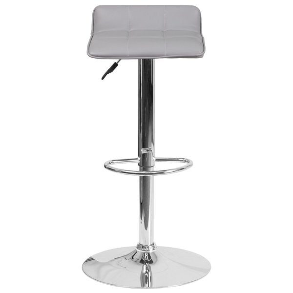 Gray Vinyl Barstool
