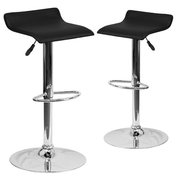 Black Vinyl Barstool
