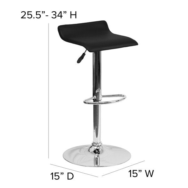 Black Vinyl Barstool