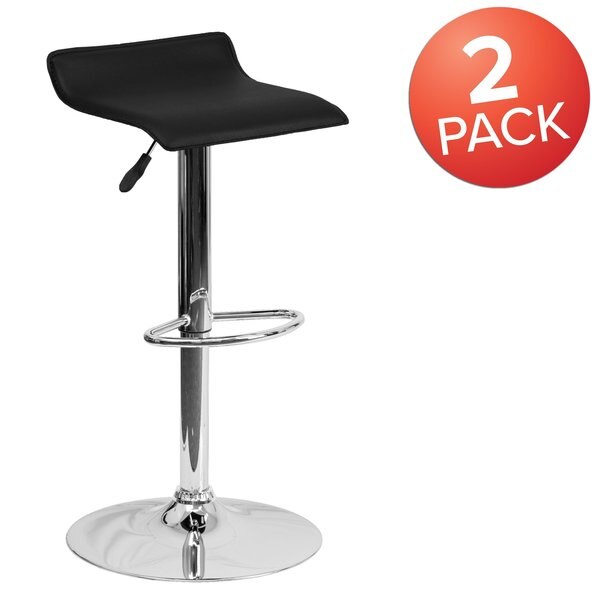 Black Vinyl Barstool