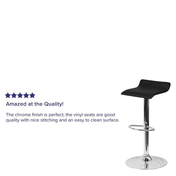 Black Vinyl Barstool