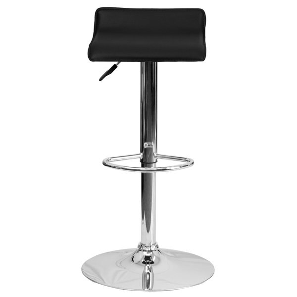Black Vinyl Barstool