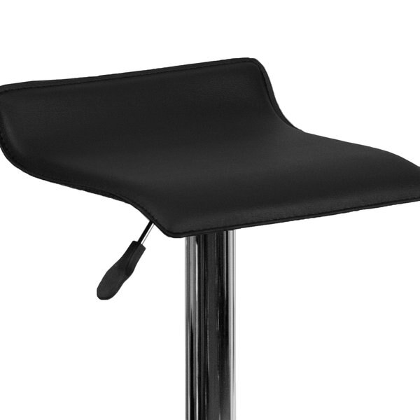 Black Vinyl Barstool