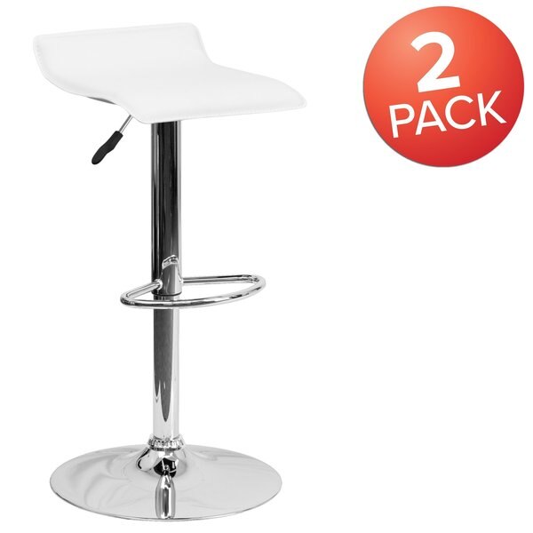 White Vinyl Barstool