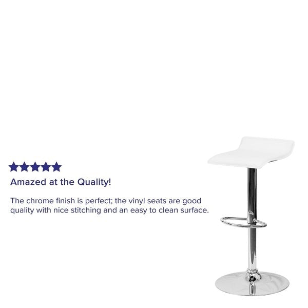 White Vinyl Barstool