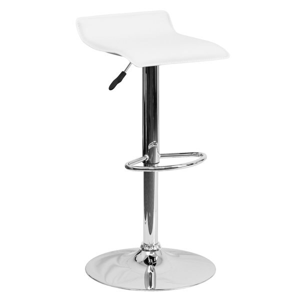 White Vinyl Barstool