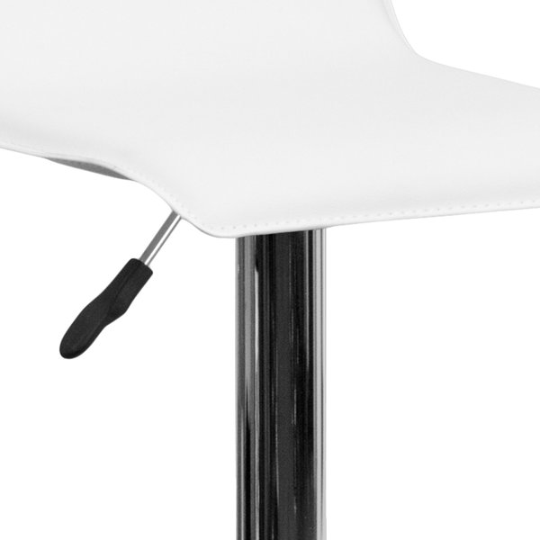 White Vinyl Barstool