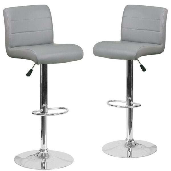 Gray Vinyl Barstool