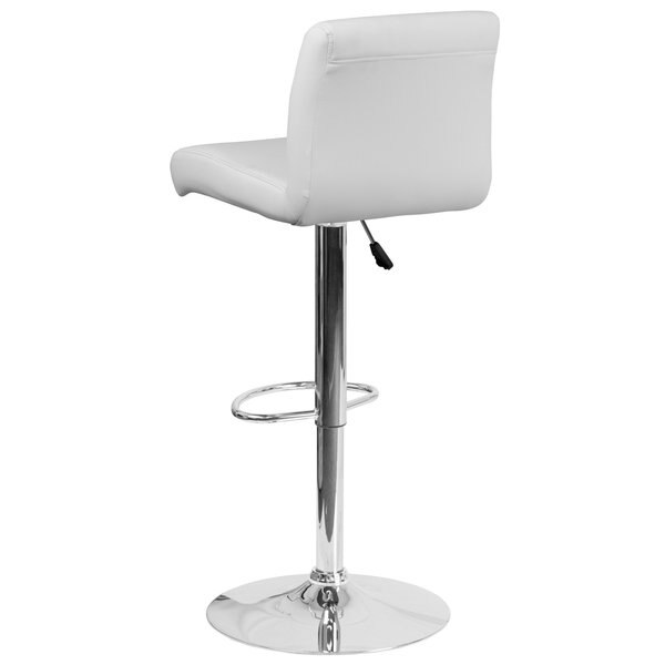 White Vinyl Barstool