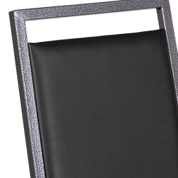 Black Vinyl Banquet Chair, PK2