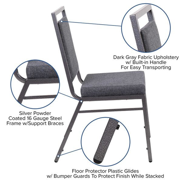 Dark Gray Banquet Chair, PK2