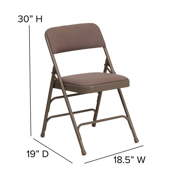 Beige Fabric Folding Chair