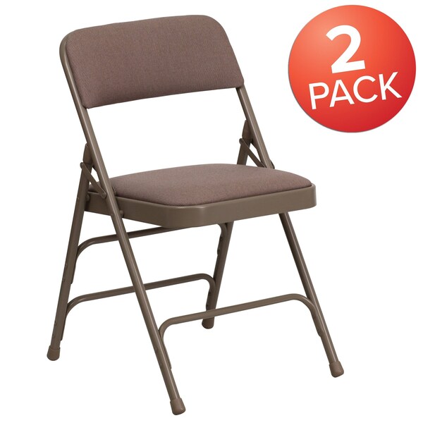 Beige Fabric Folding Chair