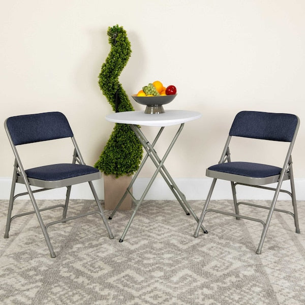 Navy Fabric Folding Chair