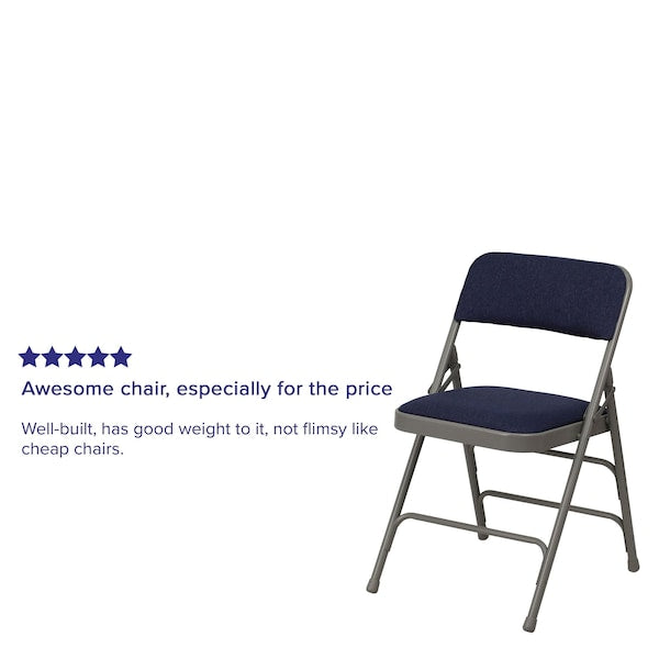Navy Fabric Folding Chair
