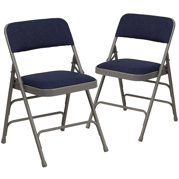 Navy Fabric Folding Chair