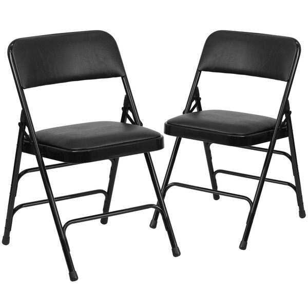 Black Vinyl Folding Chair