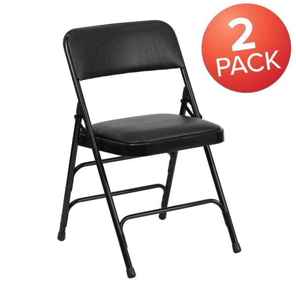 Black Vinyl Folding Chair