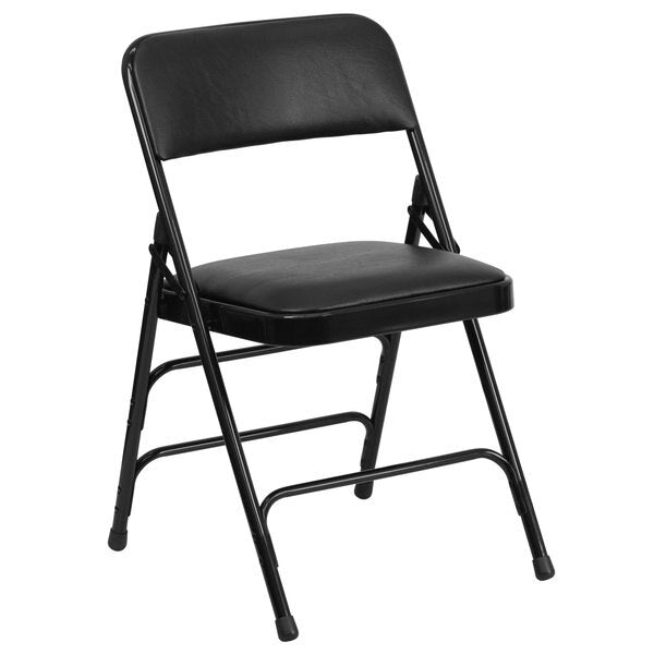 Black Vinyl Folding Chair