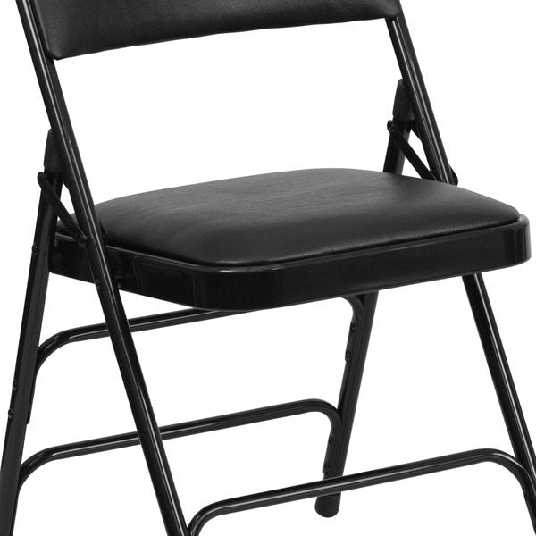 Black Vinyl Folding Chair