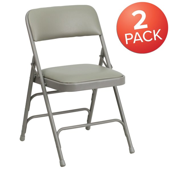 Gray Vinyl Folding Chair