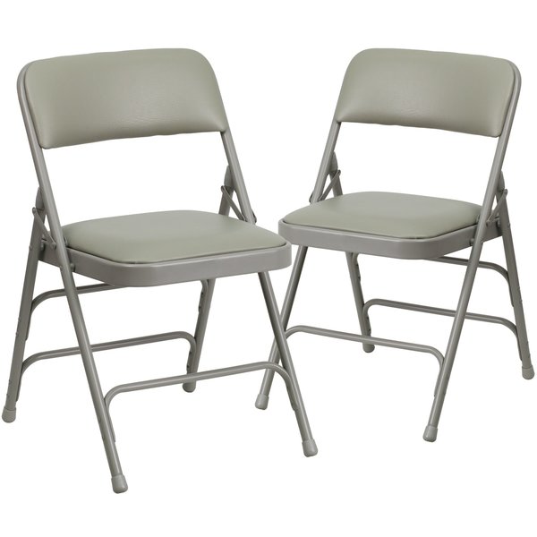 Gray Vinyl Folding Chair