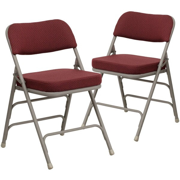 Burgundy Fabric Folding Chair