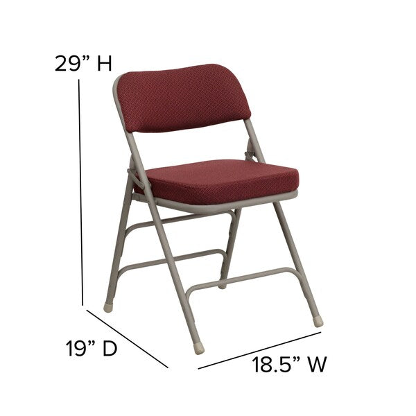 Burgundy Fabric Folding Chair