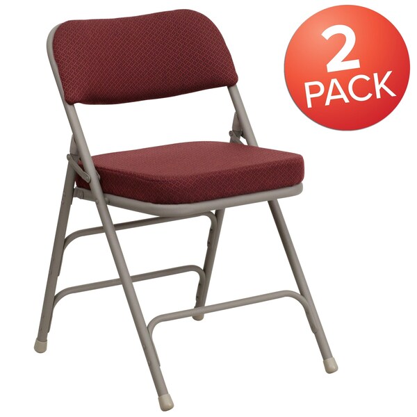 Burgundy Fabric Folding Chair