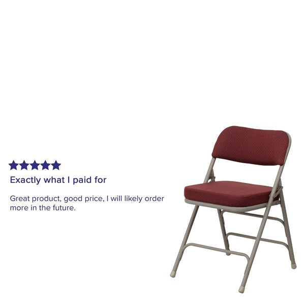 Burgundy Fabric Folding Chair