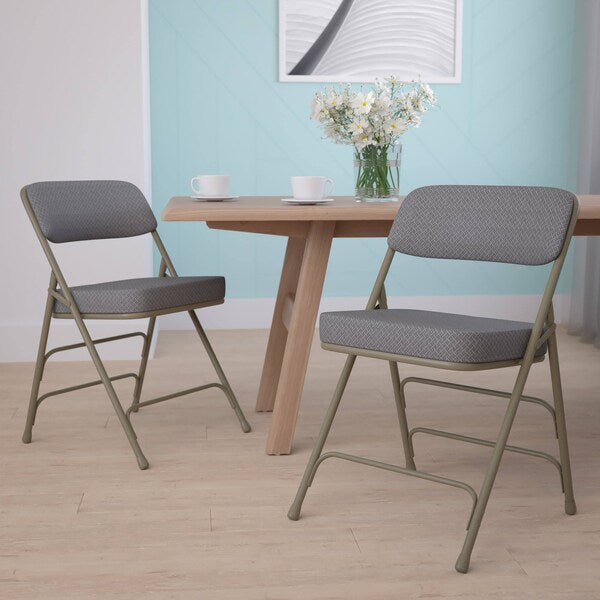 Gray Fabric Folding Chair