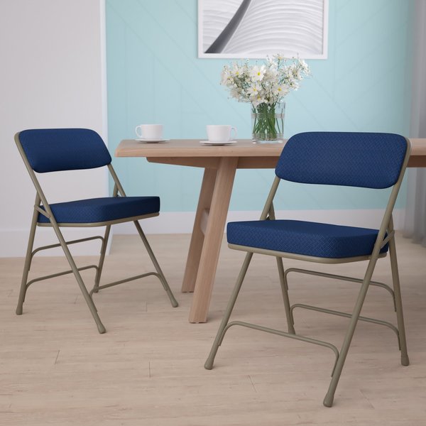 Navy Fabric Folding Chair