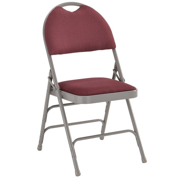 Burgundy Fabric Folding Chair