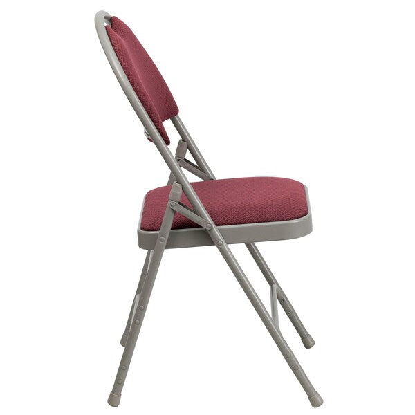 Burgundy Fabric Folding Chair