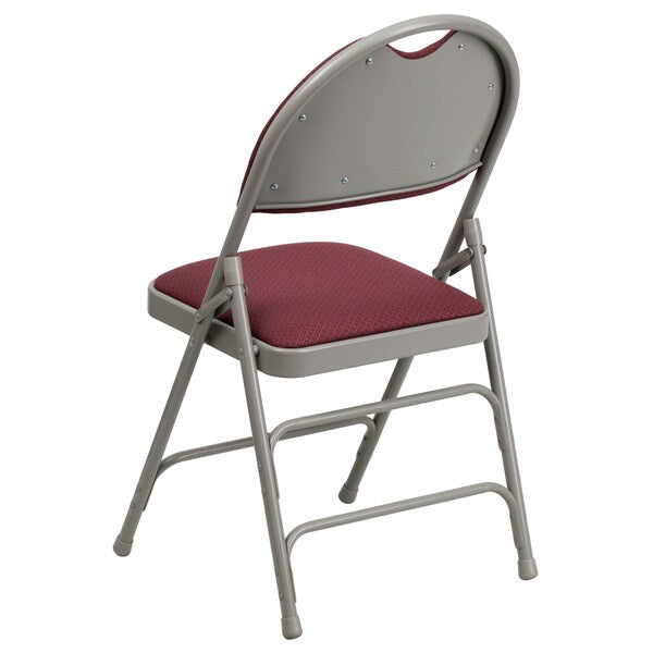 Burgundy Fabric Folding Chair