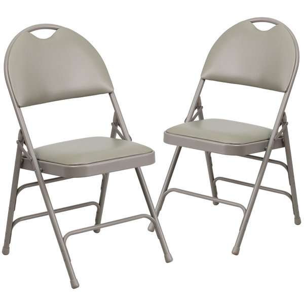 Gray Vinyl Folding Chair