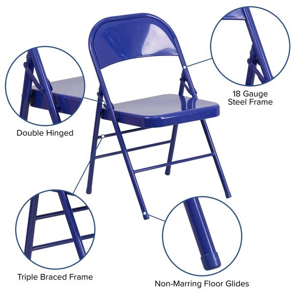 Cobalt Blue Folding Chair