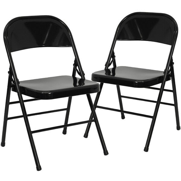 Black Metal Folding Chair