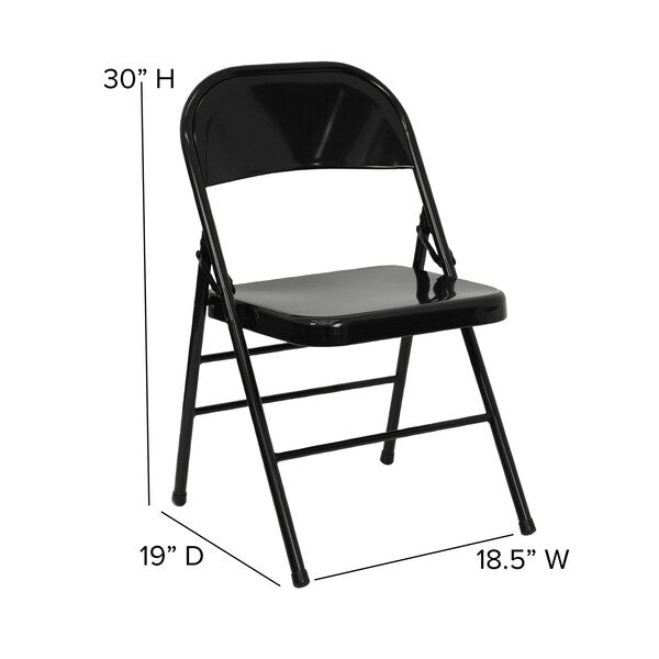 Black Metal Folding Chair