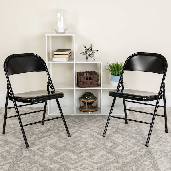 Black Metal Folding Chair
