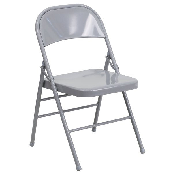Gray Metal Folding Chair