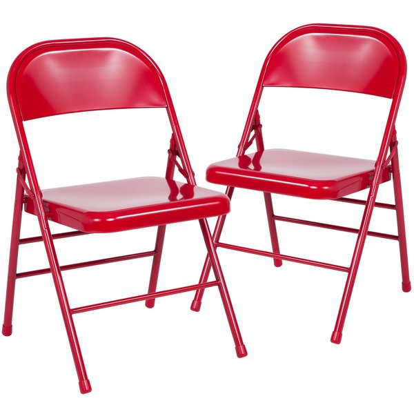 Red Metal Folding Chair