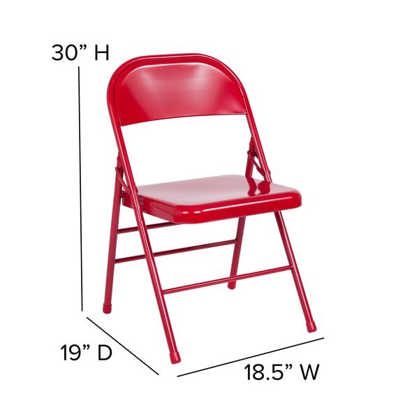 Red Metal Folding Chair